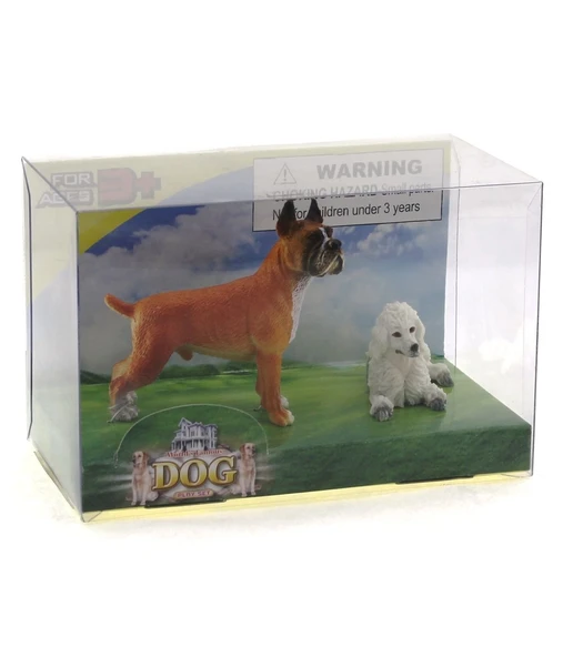 ZeycanHome Boxer ve Kaniş Model Hayvan Köpek Kız Erkek Çocuk Oyuncak Eğitici Oyuncaklar ürün görseli 1