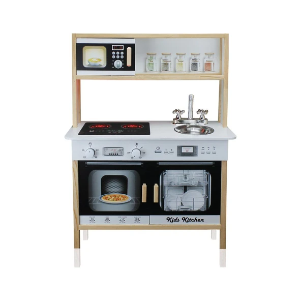 ZeycanHome ÇG79 Çocuk Oyun Mutfağı -Siyah Kız Erkek Çocuk Oyuncak Eğitici Oyuncaklar - Resim 3