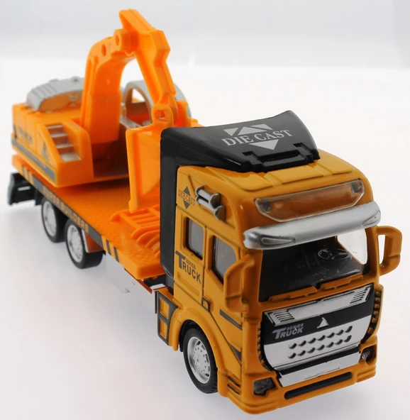 ZeycanHome Die Cast Çek Bırak Sarı Kepçe Kız Erkek Çocuk Oyuncak Eğitici Oyuncaklar ürün görseli 1