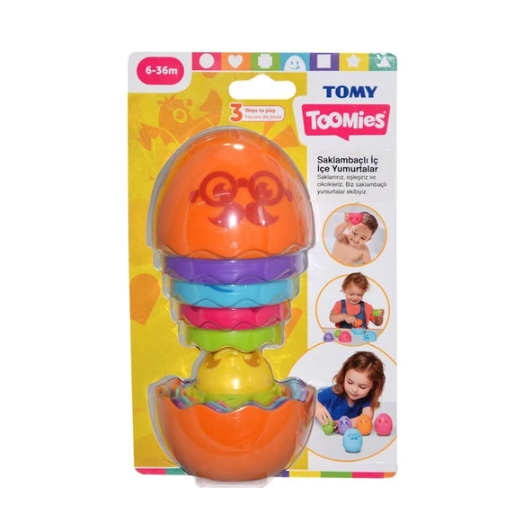 ZeycanHome 73080 Tomy, İç İçe Yumurtalar, 6-36 ay Kız Erkek Çocuk Oyuncak Eğitici Oyuncaklar - Resim 2