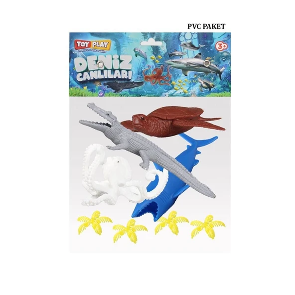ZeycanHome 720 Toy Play 6 Parça Deniz Canlıları Figür Seti 10-20cm - 1adet stokta olan gönderilir Kız Erkek Çoc - Resim 3