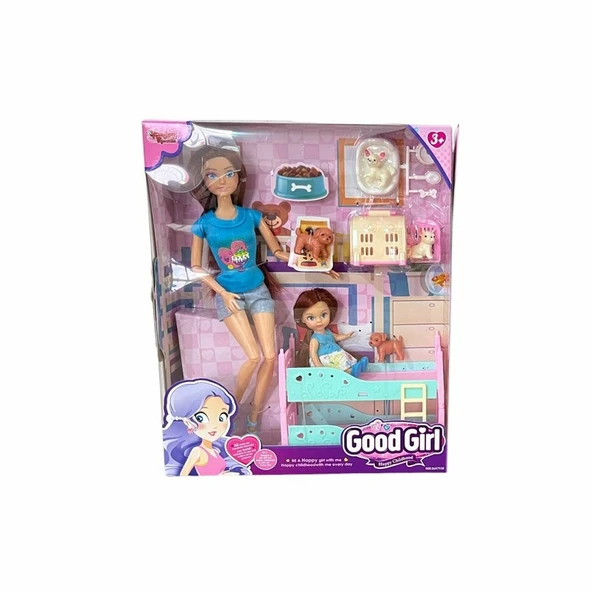 ZeycanHome WG-C115112 Kutulu 29cm Aksesuarlı Ranzalı Bebek Kız Erkek Çocuk Oyuncak Eğitici Oyuncaklar - Resim 2