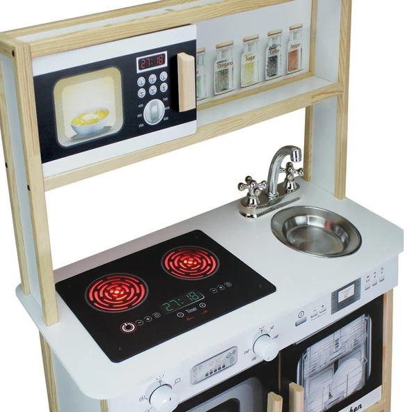 ZeycanHome ÇG79 Çocuk Oyun Mutfağı -Siyah Kız Erkek Çocuk Oyuncak Eğitici Oyuncaklar - Resim 2