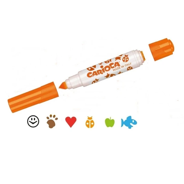 ZeycanHome Carioca Stamperello Keçeli Boya Kalemi 6'lı Kız Erkek Çocuk Oyuncak Eğitici Oyuncaklar - Resim 2