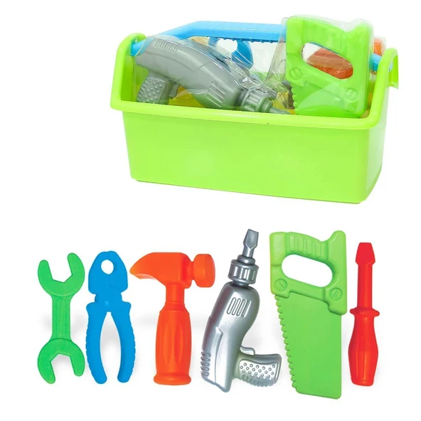 ZeycanHome Dede Teknik Tamir Çantası Kız Erkek Çocuk Oyuncak Eğitici Oyuncaklar - Resim 2