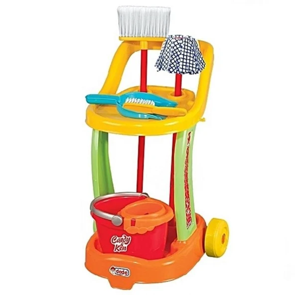 ZeycanHome Dede Candy Temizlik Arabası Kız Erkek Çocuk Oyuncak Eğitici Oyuncaklar ürün görseli