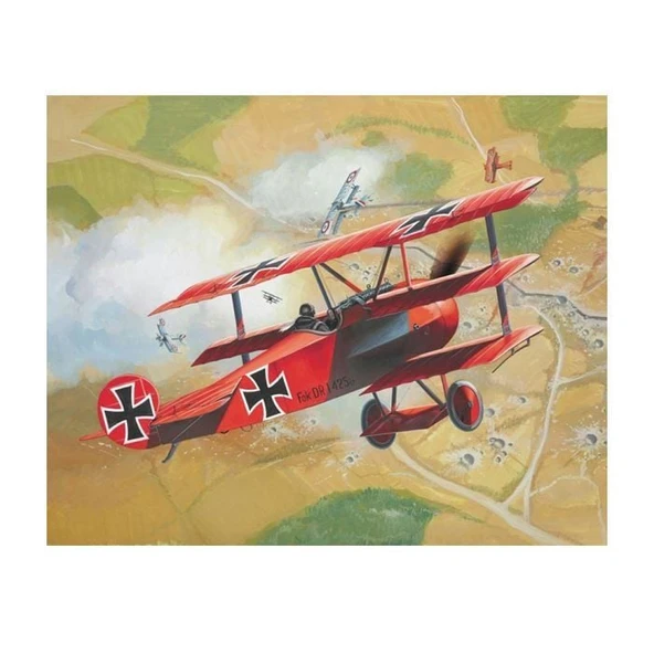 ZeycanHome Revell 1:72 Fokker Dr.1 Triplane Model Seti 64116 Kız Erkek Çocuk Oyuncak Eğitici Oyuncaklar - 2