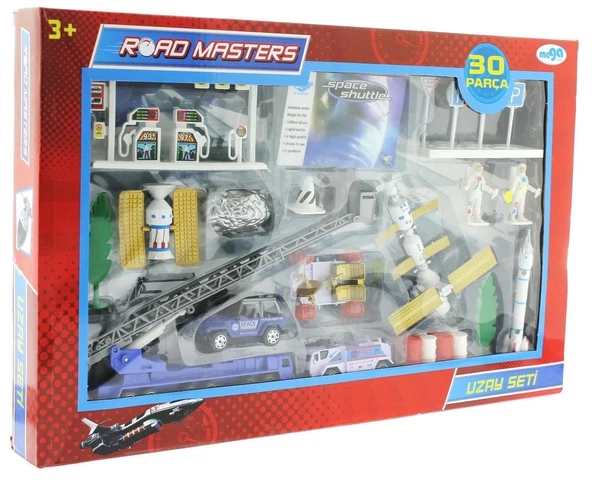 ZeycanHome Die Cast Merdivenli Uzay Seti 30 Parça Jp8106 Kız Erkek Çocuk Oyuncak Eğitici Oyuncaklar - Resim 3