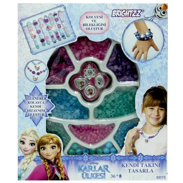 ZeycanHome Dede Frozen Boncuk Takı Seti Kız Erkek Çocuk Oyuncak Eğitici Oyuncaklar - Resim 2