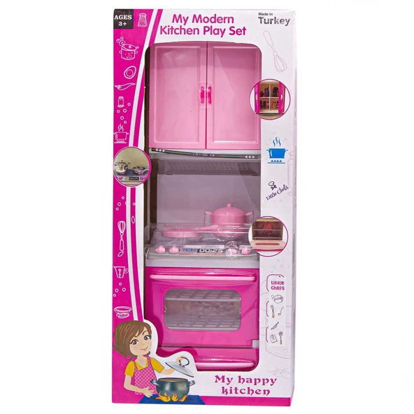 ZeycanHome My Happy Mutfak Seti Fırın Kız Erkek Çocuk Oyuncak Eğitici Oyuncaklar - Resim 2