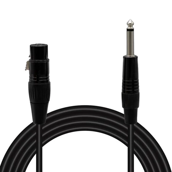 Magicvoice LD379 XLR Canon Dişi - 6.3 Mm Mono Erkek 1 Metre Kablo - 1