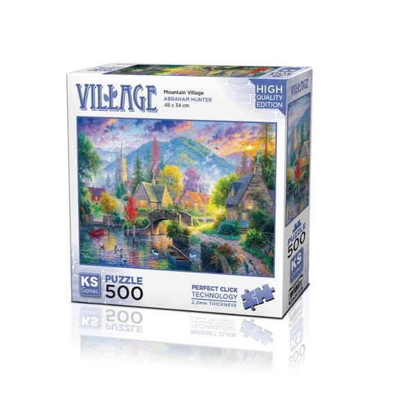 ZeycanHome 20046 Mountain Village 500 Parça Puzzle -KS Kız Erkek Çocuk Oyuncak Eğitici Oyuncaklar ürün görseli 1
