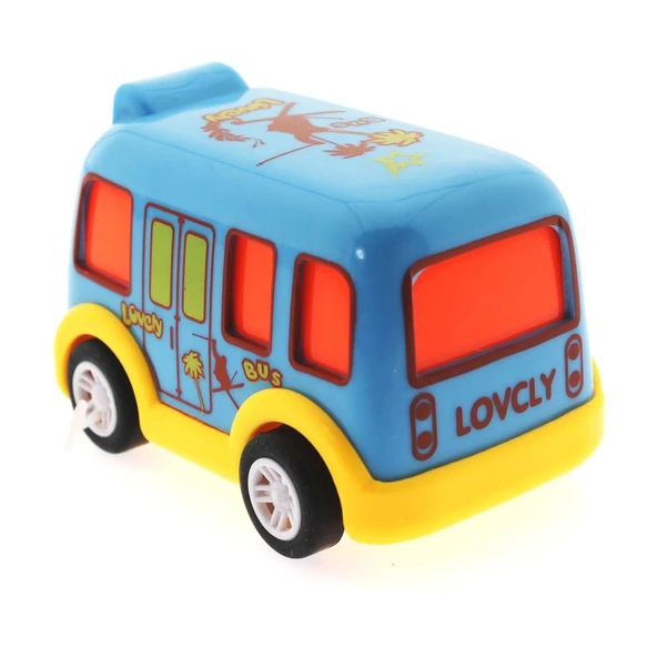 ZeycanHome Çek Bırak Mini Sevimli Mavi Otobüs Kız Erkek Çocuk Oyuncak Eğitici Oyuncaklar - Resim 3