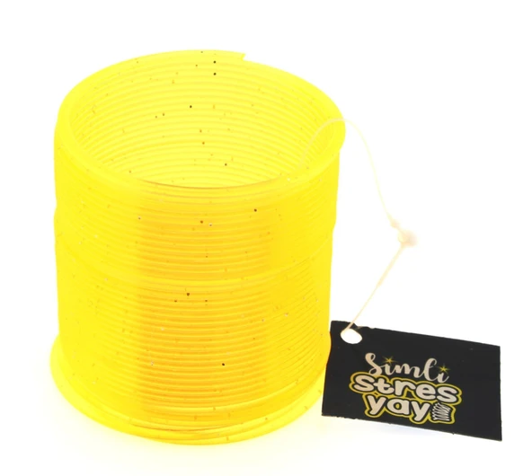 ZeycanHome Sarı Simli Stres Yayı Kız Erkek Çocuk Oyuncak Eğitici Oyuncaklar ürün görseli 1