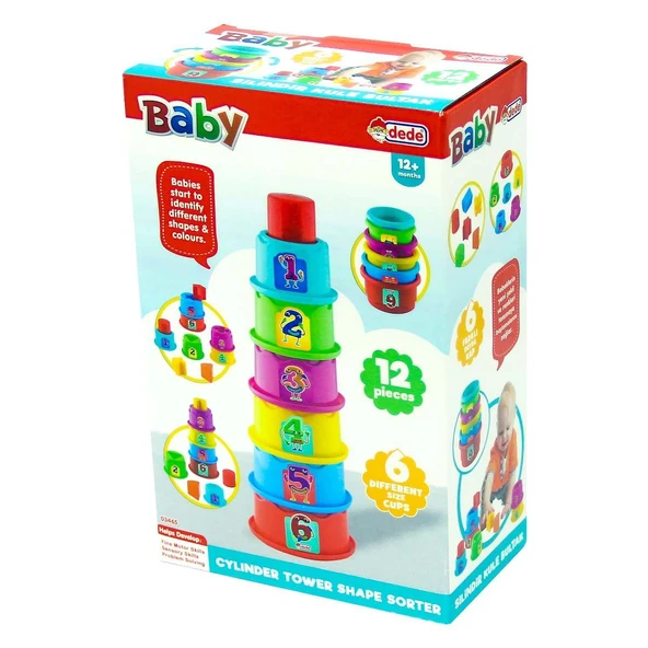 ZeycanHome Dede Silindir Kule Bultak Kız Erkek Çocuk Oyuncak Eğitici Oyuncaklar - Resim 2