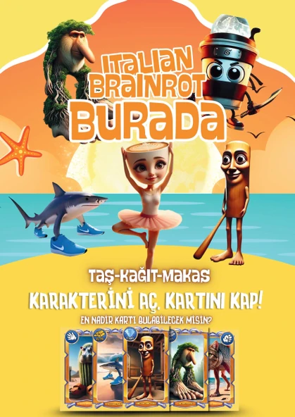 ITALIAN BRAINROT TUNG TUNG SAHUR OYUN KARTLARI 24 ADET