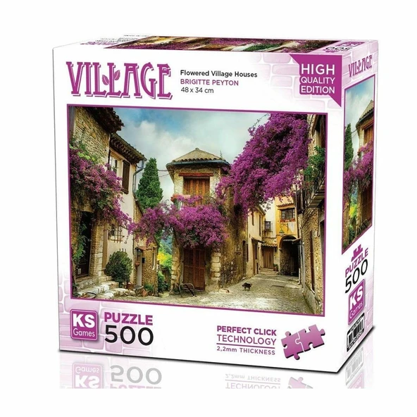 ZeycanHome 20062Flowered Village Houses 500 Parça Puzzle Kız Erkek Çocuk Oyuncak Eğitici Oyuncaklar ürün görseli