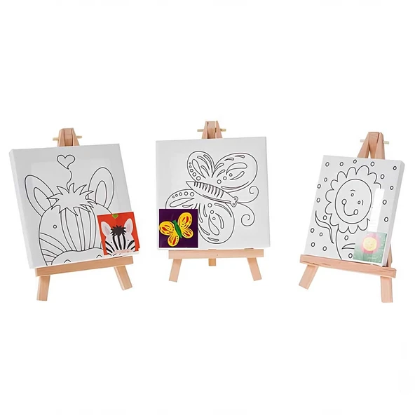 ZeycanHome Bu-Bu Tuval Standı Mini 30'lu Kız Erkek Çocuk Oyuncak Eğitici Oyuncaklar ürün görseli 1