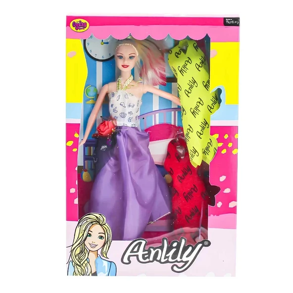 ZeycanHome Oydaş Anlily Kutuda 2 Elbiseli Bebek 2252 Kız Erkek Çocuk Oyuncak Eğitici Oyuncaklar ürün görseli 1