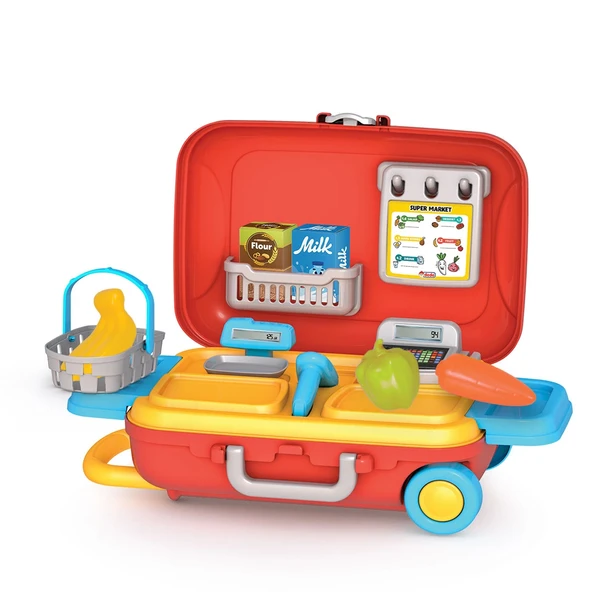 ZeycanHome Candy & Ken Market Set Bavulum Kız Erkek Çocuk Oyuncak Eğitici Oyuncaklar ürün görseli 1