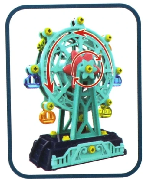 ZeycanHome Sök Tak Dönme Dolap Mavi Lunapark Eğlencesi Kız Erkek Çocuk Oyuncak Eğitici Oyuncaklar - 3