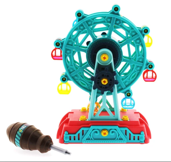 ZeycanHome Sök Tak Dönme Dolap Yeşil Lunapark Eğlencesi Kız Erkek Çocuk Oyuncak Eğitici Oyuncaklar