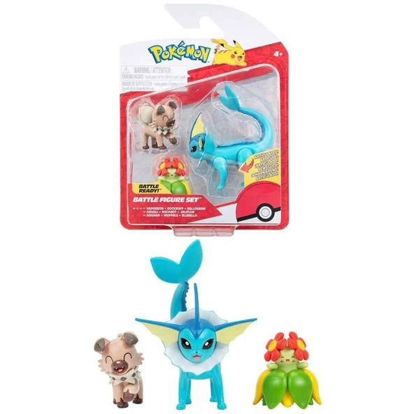 ZeycanHome POK 95155-L Pokemon Battle 3'lü Figür Seti Seri -Necotoys Kız Erkek Çocuk Oyuncak Eğitici Oyuncaklar ürün görseli