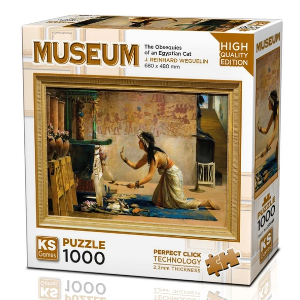 ZeycanHome KS Games The Obsequies of an Egyptian Cat Puzzle 1000 Parça 20668 Kız Erkek Çocuk Oyuncak Eğitici Oy ürün görseli 1