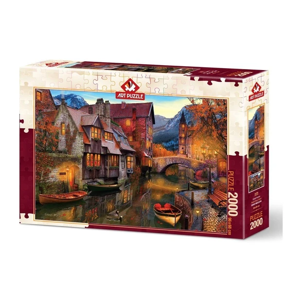 ZeycanHome 5476 Art Puzzle Kanal Boyu Evleri 2000 Parça Puzzle Kız Erkek Çocuk Oyuncak Eğitici Oyuncaklar ürün görseli 1