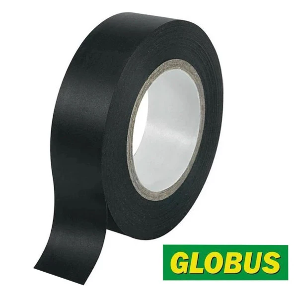 Globus Elektrikçi Bandı Siyah İzole Elektirik Bant Bandı Pvc 9 MT