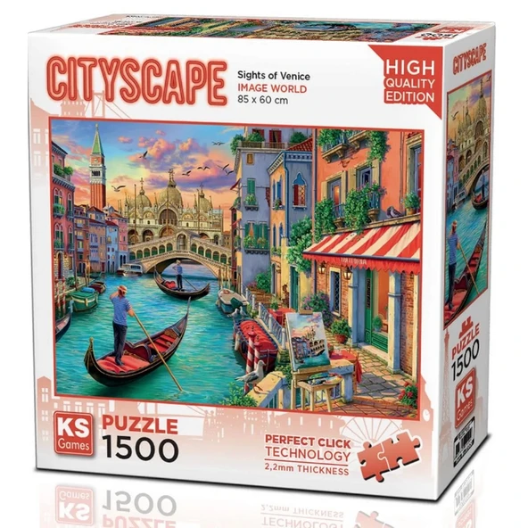 ZeycanHome KS Games Sights of Venice Puzzle 1500 Parça 22029 Kız Erkek Çocuk Oyuncak Eğitici Oyuncaklar ürün görseli 1