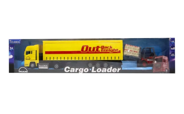 ZeycanHome Kutulu Sürtmeli Forklift ve Sarı Konteynır Tır Kız Erkek Çocuk Oyuncak Eğitici Oyuncaklar ürün görseli 1