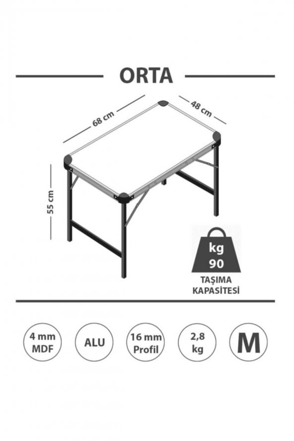 KATLANIR MASA PORTATİF ORTA BOY - 4