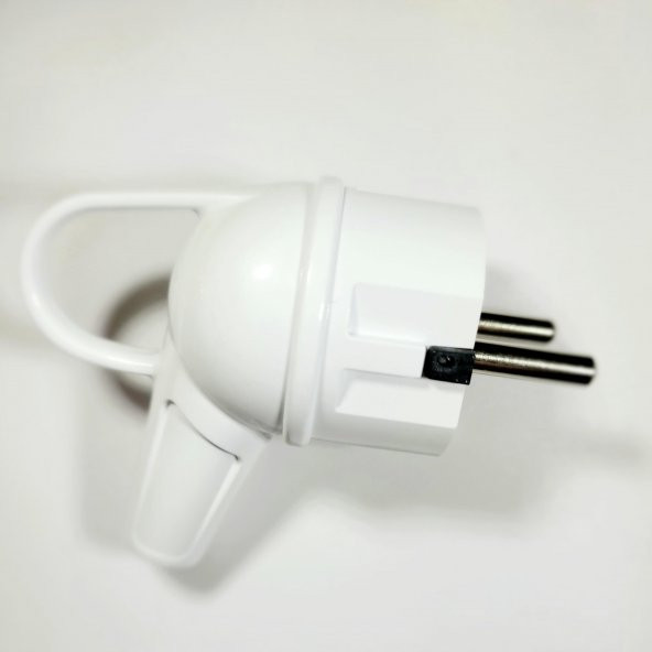 Makel Topraklı Kulplu Fiş Beyaz