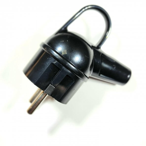 Makel Topraklı Kulplu Fiş Siyah