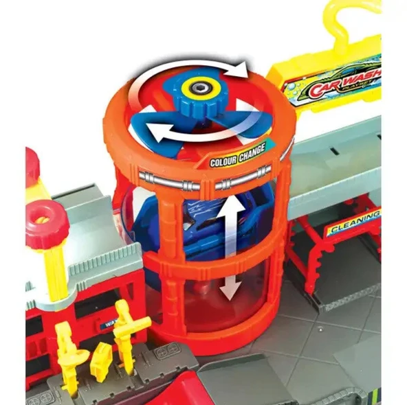 ZeycanHome Express Wheels Araç Yıkama ve Renk Değiştirme Oyun Seti Kız Erkek Çocuk Oyuncak Eğitici Oyuncaklar - Resim 3