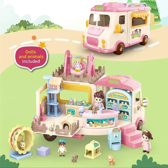 ZeycanHome GB0506 Sesli Aksesuarlı Veteriner Arabası Kız Erkek Çocuk Oyuncak Eğitici Oyuncaklar - Resim 3