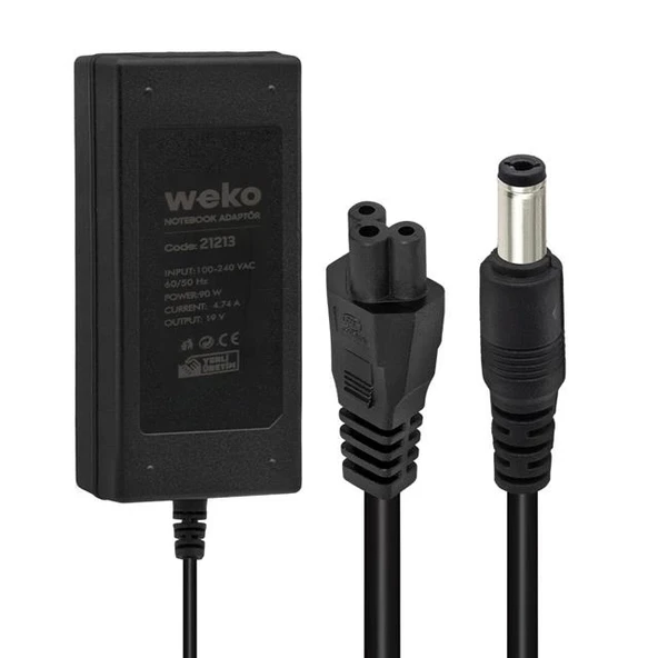Weko 19 Volt 4.74 Amper 90 Watt Notebook Adaptör (5.5*2.5 Uçlu)