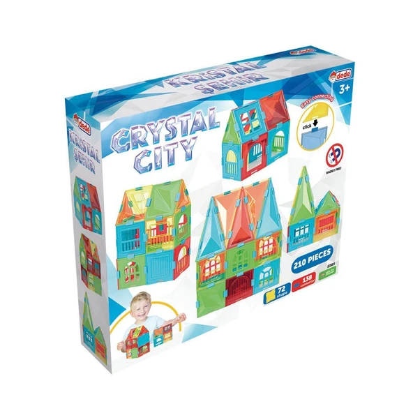 ZeycanHome 03991 Kristal Şehir 210 Parça -Dede Kız Erkek Çocuk Oyuncak Eğitici Oyuncaklar ürün görseli