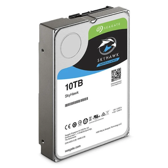 SEAGATE 10TB SKYHAWK ST10000VE0008 256MB 7/24 GÜVENLİK DİSKİ 7200RPM