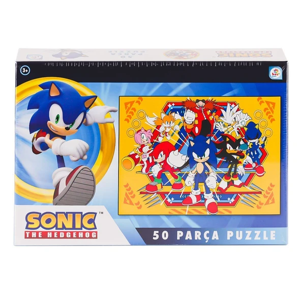 ZeycanHome SO0051 Sonic 50 Parça Puzzle -Laçokids Kız Erkek Çocuk Oyuncak Eğitici Oyuncaklar ürün görseli 1