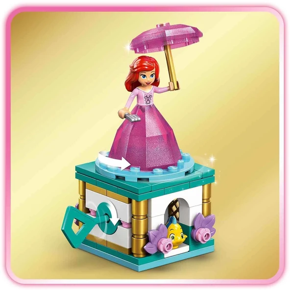ZeycanHome LEGO Disney Princess Dönen Ariel 43259 Kız Erkek Çocuk Oyuncak Eğitici Oyuncaklar - Resim 2