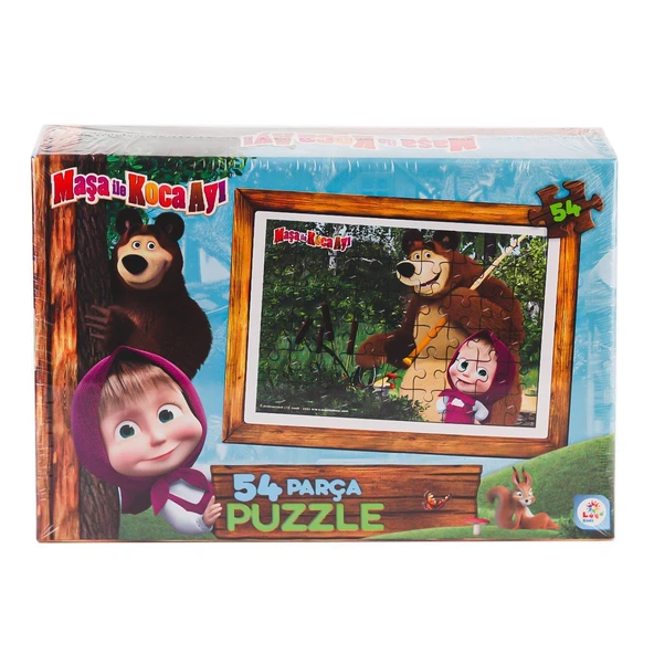 ZeycanHome MS7965 Masha ve Koca Ayı 54 Parça Puzzle -Laçokids Kız Erkek Çocuk Oyuncak Eğitici Oyuncaklar ürün görseli 1