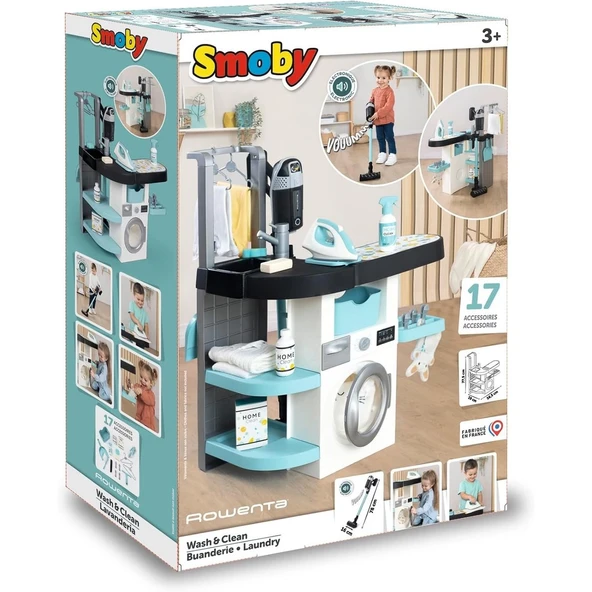 ZeycanHome Smoby Rowenta Çamaşır Odası Kız Erkek Çocuk Oyuncak Eğitici Oyuncaklar - 1