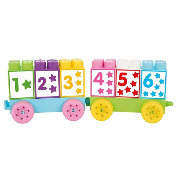 ZeycanHome 03 605 Master Blok Rakamlı Tren Kız Erkek Çocuk Oyuncak Eğitici Oyuncaklar - Resim 3