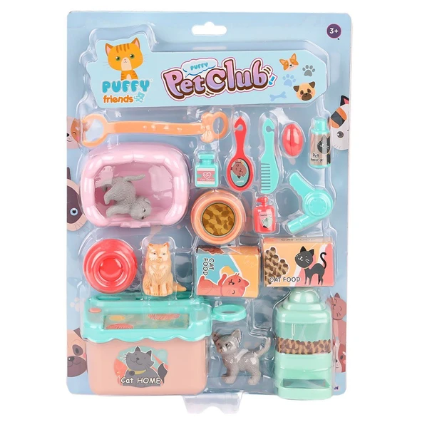 ZeycanHome 4374 Kedi Bakım Oyun Seti -Sunman Kız Erkek Çocuk Oyuncak Eğitici Oyuncaklar ürün görseli 1