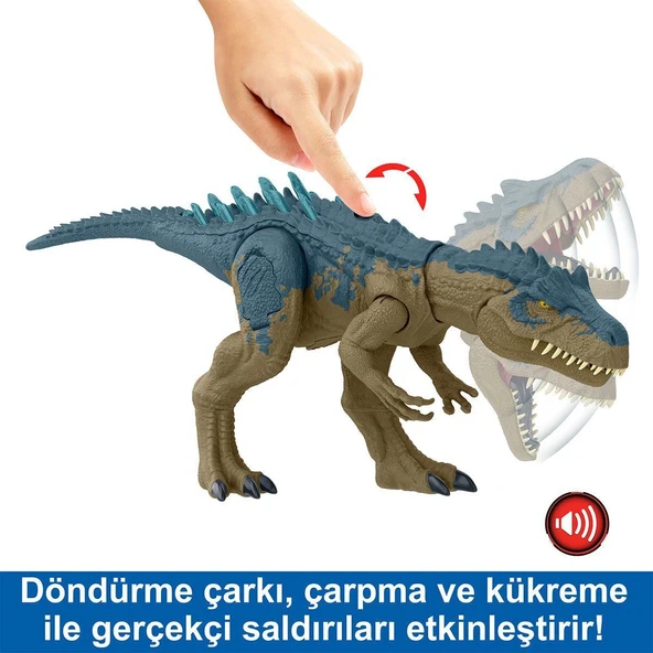 ZeycanHome HRX50 Jurassic World Süper Güçlü Allosaurus Figürü Kız Erkek Çocuk Oyuncak Eğitici Oyuncaklar - 2