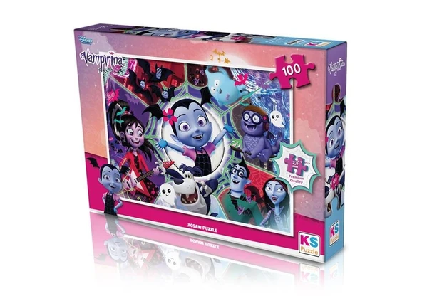 ZeycanHome VP 714 VAMPİRİNA PUZZLE 100 -KS Kız Erkek Çocuk Oyuncak Eğitici Oyuncaklar - 1