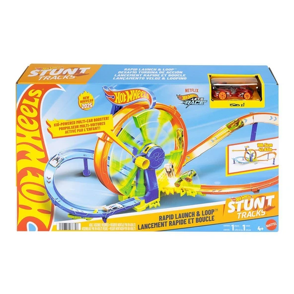 ZeycanHome JBX65 Hot Wheels Hızlı Fırlatma ve Döngü Parkuru Oyun Seti Kız Erkek Çocuk Oyuncak Eğitici Oyuncakla - 1