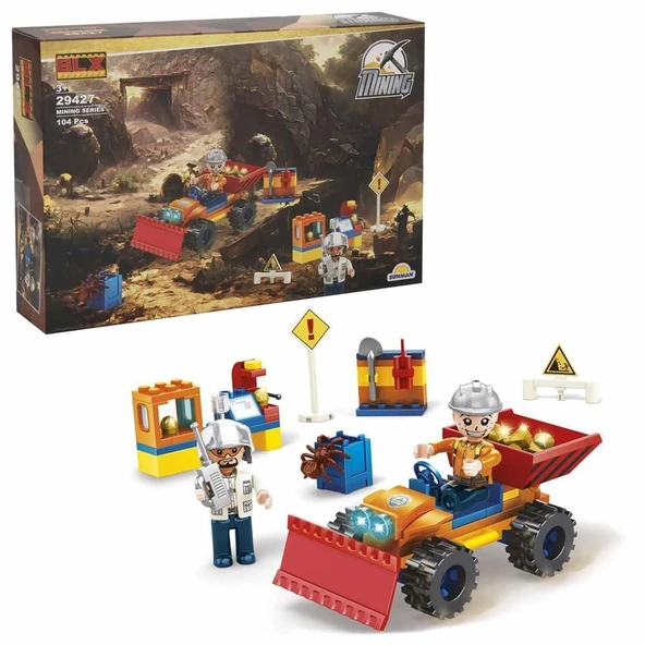 ZeycanHome S00004416 BLX MİNİNG SET 2FGR 104 PRÇ LEGO -SUN Kız Erkek Çocuk Oyuncak Eğitici Oyuncaklar - 1